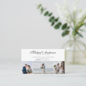 写真モダンコラージュの結婚写真家 名刺 (スタンド正面)