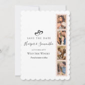 写真モダンコラージュの結婚式の日付の保存 (正面)