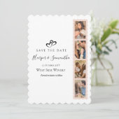 写真モダンコラージュの結婚式の日付の保存 (スタンド正面)