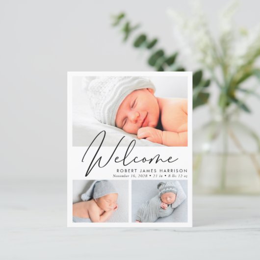 写真モダンコラージュの誕生のお知らせ (スタンド正面)