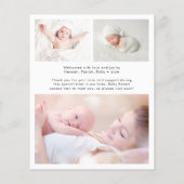 写真モダンコラージュの誕生のお知らせ (裏面)