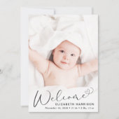 写真モダンコラージュの誕生のお知らせ 案内状 (正面)