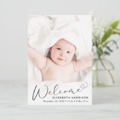 写真モダンコラージュの誕生のお知らせ 案内状 (スタンド正面)