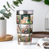 写真モダンコラージュエレガントスクリプトモノグラム名 保温保冷タンブラー