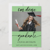 写真モダンコラージュシニアパーティー卒業2024 招待状 (正面)