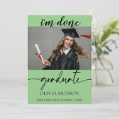 写真モダンコラージュシニアパーティー卒業2024 招待状 (スタンド正面)