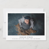 写真モダンコラージュシンプル生まれたばかりの誕生 案内状 (正面)