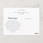 写真モダンコラージュスタイリッシュ赤ちゃんシャワー ポストカード (裏面)