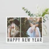 写真モダンコラージュタイポグラフィ新年 シーズンカード (スタンド正面)