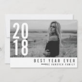 写真モダンコラージュタイポグラフィ新年 シーズンカード (裏面)