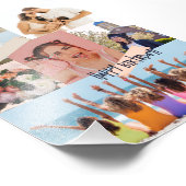 写真モダンコラージュハッピーバースデーかわいい フォトプリント (角)