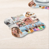 写真モダンコラージュハッピーバースデーかわいい ペーパーコースター (アングル)