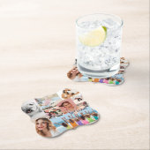 写真モダンコラージュハッピーバースデーかわいい ペーパーコースター (インサイチュ)