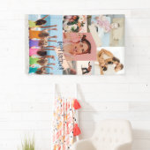 写真モダンコラージュハッピーバースデーかわいい 横断幕 (インサイチュ)