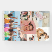 写真モダンコラージュハッピーバースデーかわいい 横断幕 (横)