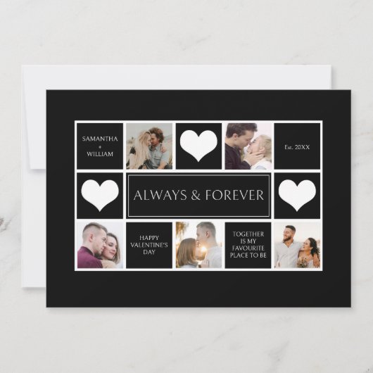 写真モダンコラージュバレンタインデー シーズンカード (正面)