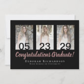 写真モダンコラージュパーソナライズされた卒業 カード (正面)