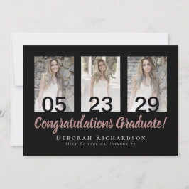 写真モダンコラージュパーソナライズされた卒業 カード