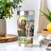 写真モダンコラージュパーソナライズされた 保温保冷タンブラー