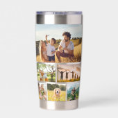 写真モダンコラージュパーソナライズされた 保温保冷タンブラー (背面)