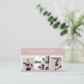 写真モダンコラージュパーソナルトレーナーフィットネス 名刺 (スタンド正面)