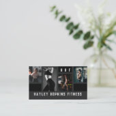 写真モダンコラージュパーソナルトレーナーフィットネス 名刺 (スタンド正面)