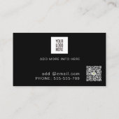 写真モダンコラージュパーソナルトレーナーフィットネス 名刺 (裏面)