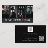 写真モダンコラージュパーソナルトレーナーフィットネス 名刺 (正面/裏面)