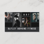 写真モダンコラージュパーソナルトレーナーフィットネス 名刺 (正面)