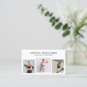 写真モダンコラージュパーソナルトレーナーフィットネス 名刺 (スタンド正面)