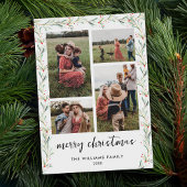 写真モダンコラージュミニマルクリスマス シーズンカード