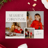 写真モダンコラージュメリークリスマス シーズンカード