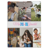 写真モダンコラージュモノグラムの クリップボード (正面)