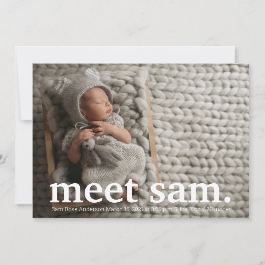 写真モダンコラージュ出席者発表 招待状 (正面)