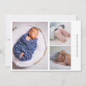 写真モダンコラージュ出席者発表 招待状 (裏面)