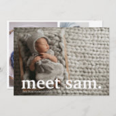 写真モダンコラージュ出席者発表 招待状 (正面/裏面)