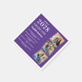 写真モダンコラージュ卒業おもしろい事実卒業 スタンダードカクテルナプキン (角)