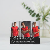 写真モダンコラージュ卒業クラス 案内ポストカード (スタンド正面)