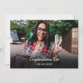 写真モダンコラージュ卒業パーティー招待状 招待状 (裏面)