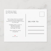 写真モダンコラージュ卒業パーティー招待状 案内ポストカード (裏面)