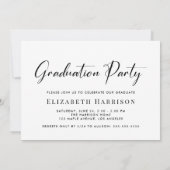 写真モダンコラージュ卒業パーティー 招待状 (裏面)