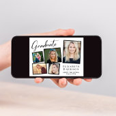 写真モダンコラージュ卒業パーティー 招待状