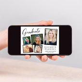 写真モダンコラージュ卒業パーティー 招待状