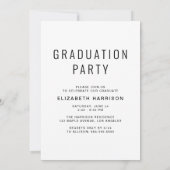 写真モダンコラージュ卒業パーティー 招待状 (裏面)