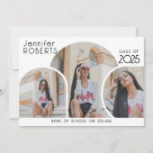 写真モダンコラージュ卒業発表 シーズンカード (正面)