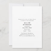 写真モダンコラージュ卒業発表 招待状 (裏面)