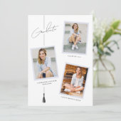 写真モダンコラージュ卒業白番 案内状 (スタンド正面)