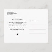 写真モダンコラージュ卒業記念パーティー インビテーションポストカード (裏面)