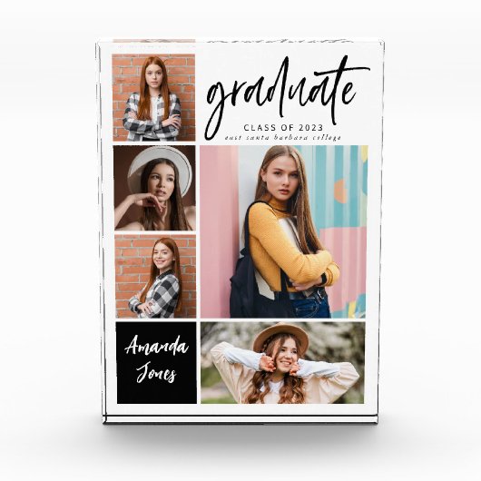 写真モダンコラージュ卒業記念 フォトブロック (正面)