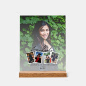 写真モダンコラージュ卒業記念 | ヘビーホワイト アクリルサイン (正面)